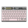 Teclado Bluetooth con iluminación transparente Teclado silencioso inalámbrico de 10 pulgadas (rosa)