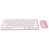 B087 2.4G Teclado y mouse inalámbricos portátiles de modo dual de 78 teclas, Estilo: Juego de mouse con teclado Rosa