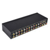 Conmutador de audio y vídeo FJGEAR FJ-801AV Conmutador CVBS de 8 en 1 salida