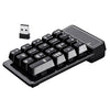 K3 19 teclas 2.4G Mini teclado digital inalámbrico Teclado de maquinaria de suspensión (negro)