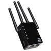 Repetidor WiFi extensor de rango WiFi 5G/2,4G 1200Mbps con 2 puertos Ethernet enchufe europeo negro