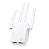 Repetidor WiFi extensor de rango WiFi 5G/2,4G 1200Mbps con 2 puertos Ethernet enchufe estadounidense blanco