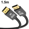 Cable DP de 1,5 m Cable de conexión para monitor de computadora 8K 30AWG OD: 6,3 MM con malla de nailon (versión negra 2,1)