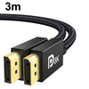 Cable DP de 3m Cable de conexión para monitor de computadora 8K 30AWG OD: 6,3 MM con malla de nailon (versión negra 1,4)