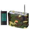 Amplificador de voz Bluetooth de 25 W Altavoz para caza de aves compatible con USB/TF/FM Control remoto de 1000 m Enchufe europeo (camuflaje)
