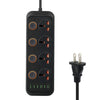 A05 2m 3000W 4 enchufes + 6 puertos USB Enchufe ignífugo multifuncional con interruptor (enchufe de EE. UU.)
