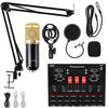BM800+V8S Juego de tarjeta de sonido Micrófono condensador de audio Micrófono de canto de estudio