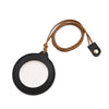 Lupa colgante ajustable 3X Lupa portátil para personas mayores con estuche de cuero (negro)