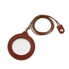 Lupa colgante ajustable 3X Lupa portátil para personas mayores con estuche de cuero (marrón claro)