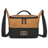 Bolso bandolera de cuero PU para fotografía, bolso para cámara SLR, bolso de almacenamiento para lentes (marrón)