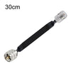 Cable coaxial RF plano de paso para ventana/puerta Cable de extensión coaxial RF UHF de 50 ohmios, longitud: 30 cm (macho a hembra)