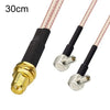 Cable de extensión de antena WiFi RP-SMA hembra a 2 TS9 R Cable adaptador de extensión RG316 (30 cm)