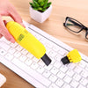 Mini cepillo de limpieza de teclado USB eliminador de polvo de computadora portátil (amarillo)