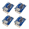4pcs 5V Boost Converter Módulo de potencia elevador Batería de litio Tablero de protección de carga Pantalla LED para cargador de bricolaje 134N3P, Interfaz: Micro USB