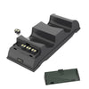 Para PS4 Slim / Pro Gamepad Controlador de cargador de acoplamiento Cargador dual con luces de pantalla (negro)