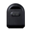 Caja de llaves de plástico completa, cerradura con contraseña, caja de contraseña para almacenamiento de llaves de puerta (negro)