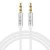 Cable de audio JINGHUA Cable adaptador de audio AUX macho a macho de 3,5 mm, longitud: 2 m (3 nudos blanco)