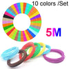 10 colores/juego PCL 5m pluma de impresión 3D consumibles 1,75mm Material de línea de alta resistencia materia prima ambiental hilo de seda estampado
