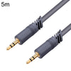 JINGHUA A240 Cable de audio macho a macho de 3,5 mm Cable de conexión de micrófono estéreo para teléfono celular, tamaño: 5 m (gris)