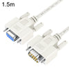 JINGHUA B110 Cable DB macho a hembra Cable COM serie RS232 Línea de conexión del dispositivo de impresora, Tamaño: 1,5 m (Beige)