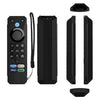 Para Amazon Alexa Voice Remote de tercera generación, cubierta protectora y anticaída para control remoto de TV (negro)