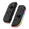 Mando para juegos JOY-02 con Bluetooth, control izquierdo y derecho, luces RGB, tacto suave, para Switch, OLED, Pro, Lite y Joy-Con (negro)
