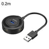 JINGHUA N62 USB2.0 Divisor de 4 puertos Conector de extensión de uno a cuatro HUB, Modelo: 0,2 m Negro