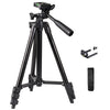 Cámara DSLR de aluminio portátil Trípode en vivo Fotografía Soporte de aterrizaje retráctil, Especificación: Trípode de 150 cm + Clip + Bolsa