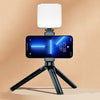 Luz de relleno en vivo de escritorio para teléfono portátil Mini lámpara de relleno para cámara de disparo con luz de bolsillo, estilo: luz blanca estándar con trípode + arranque en caliente + clip