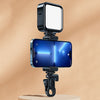 Lámpara de relleno para cámara de disparo con luz de bolsillo mini con luz de relleno en vivo de escritorio para teléfono portátil, estilo: RGB a todo color con botas calientes + clip