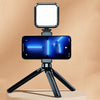 Luz de relleno en vivo de escritorio para teléfono portátil Mini lámpara de relleno para cámara de disparo con luz de bolsillo, estilo: RGB a todo color con trípode + botas calientes + clip