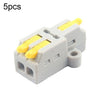 Bloque de terminales de conexión rápida del divisor de conexión de cable mini tipo empuje D1-2 (amarillo)