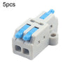 Bloque de terminales de conexión rápida del divisor de conexión de cable mini tipo empuje D1-2 (azul)