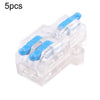 Bloque de terminales de conexión rápida del divisor de conexión de cable mini tipo empuje D1-2T (azul)