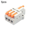 Bloque de terminales de conexión rápida del divisor de conexión de cable mini tipo empuje D1-3 (naranja)