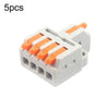 Bloque de terminales de conexión rápida del divisor de conexión de cable mini tipo empuje D1-4 (naranja)