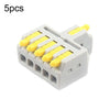 Bloque de terminales de conexión rápida del divisor de conexión de cable mini tipo empuje D1-5 (amarillo)