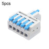 Bloque de terminales de conexión rápida del divisor de conexión de cable mini tipo empuje D1-5 (azul)