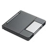 Lector de tarjetas SD OTG 7 en 1 Adaptador USB tipo C TF SD SIM PIN Caja de almacenamiento (Plata)