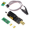 Clip de prueba con 1 placa + módulo programador CH341A, placa base USB, enrutamiento de cristales líquidos, desmontaje gratuito, herramienta de prueba SOP8