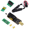 Clip de prueba con 2 placas + módulo programador CH341A, placa base USB, enrutamiento de cristales líquidos, desmontaje gratuito, herramienta de prueba SOP8