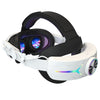 Para Meta Quest 3 Auriculares plegables ajustables con efecto de iluminación RGB recargable por USB (Elite)