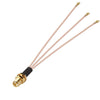 Puente de cable de extensión de antena WIFI Pigtail 1 en 3 IPX a RPSMAK RG178 (20 cm)