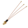 Puente de cable de extensión de antena WIFI Pigtail 1 en 3 IPX a SMAK RG178 (15 cm)