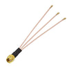 Puente de cable de extensión de antena WIFI Pigtail 1 en 3 IPX a SMAJ RG178 (15 cm)