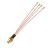 1 en 4 IPX a RPSMAK RG178 Cable de extensión de antena WIFI Pigtail (15 cm)