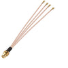 Puente de cable de extensión de antena WIFI Pigtail 1 en 4 IPX a SMAK RG178 (15 cm)