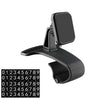 Soporte magnético para teléfono móvil para coche, tablero de instrumentos, placa de número de estacionamiento (X1 + C1 negro)