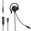 SOYTO SY227 Auriculares con gancho para la oreja para operador de un solo lado Auriculares para computadora con cable, Interfaces: Separación Control por cable USB