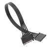 Cable de extensión macho y hembra SATA de 15 pines, fuente de alimentación de 60cm, Cables de conexión de alimentación de disco duro duraderos